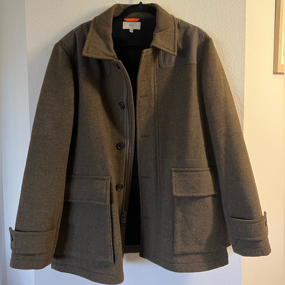 dark olive Jack Spade Warren St., New York Men’s Wool Jacket Coat XL